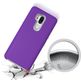 Mobigear Antislip Coque LG G7 ThinQ Coque arrière Rigide Anti-Chocs - Violet