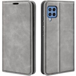 Mobigear Retro Slim Housse Samsung Galaxy M22 Etui Porte-Monnaie - Gris