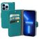 Mobiparts Saffiano Wallet Housse iPhone 13 Pro Etui Porte-Monnaie - Turquoise