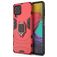 Mobigear Armor Ring Samsung Galaxy M53 Plastique rigide Coque arrière Antichoc avec bague de maintien - Rouge