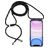 Mobigear Lanyard iPhone 11 TPU souple Coque avec cordon - Transparent / Noir
