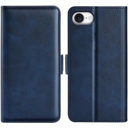 Mobigear Slim Magnet iPhone 16e Étui Portefeuille - Bleu foncé