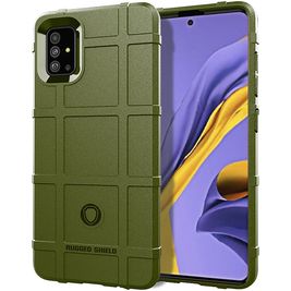 Mobigear Rugged Shield Coque Samsung Galaxy A51 Coque arrière en TPU Souple Anti-Chocs - Vert