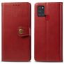 Mobigear Snap Button Housse Samsung Galaxy A21s Etui Porte-Monnaie - Rouge