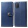 Mobigear Snap Button Housse OPPO A72 Etui Porte-Monnaie - Bleu