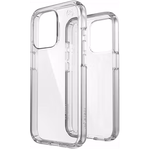 Speck Presidio Perfect Clear Coque Transparente iPhone 15 Pro Coque arrière Rigide Anti-Chocs - Transparent