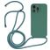 Mobigear Lanyard iPhone 15 Pro Coque avec cordon en Silicone - Vert