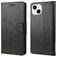 Mobigear Flowers Housse iPhone 14 Plus Etui Porte-Monnaie - Noir