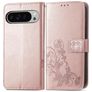Mobigear Clover Housse Google Pixel 9 Pro XL Etui Porte-Monnaie - Rose doré