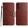 Mobigear Flowers Housse Samsung Galaxy A36 Etui Porte-Monnaie - Marron