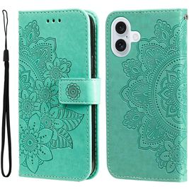 Mobigear Flowers Housse iPhone 17 Etui Porte-Monnaie - Vert