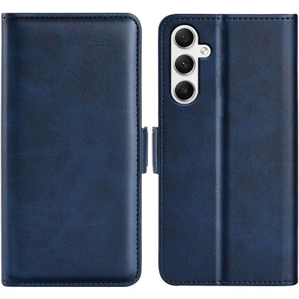 Mobigear Slim Magnet Samsung Galaxy A35 Étui Portefeuille - Bleu foncé