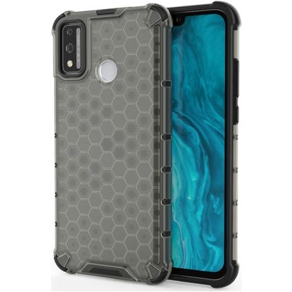 Mobigear Honeycomb HONOR 9X Lite Plastique rigide Coque arrière Antichoc - Gris