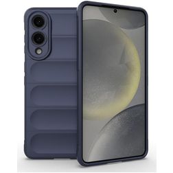 Mobigear Bumpy Samsung Galaxy S25 Edge TPU souple Coque arrière - Bleu foncé