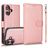 Mobigear Wallet Housse iPhone 16 Plus Etui avec Coque Détachable Porte-Monnaie - Rose doré