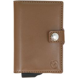Valenta Card Case Essential Wallet - Porte Cartes en en Cuir véritable - 10 Cartes - Marron