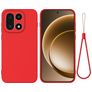 Mobigear Rubber Touch Coque OnePlus 15 Coque arrière en Silicone - Rouge