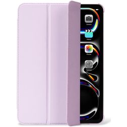 Decoded Textured Slim Coque iPad Pro 11 Pouces (2024) Etui en Silicone Souple - Lavande