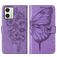 Mobigear Butterfly Housse Motorola Moto G54 Etui Porte-Monnaie - Violet