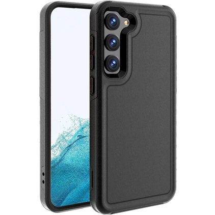 Mobigear Traveller Coque Samsung Galaxy S23 Plus Coque arrière Rigide Anti-Chocs - Noir