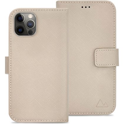 My Style Flex Wallet Housse iPhone 12 Etui Porte-Monnaie - Warm Taupe