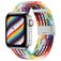 Mobigear Braided Bracelet Nylon pour Apple Watch Fermeture à pince - 49/46/45/44 mm - Rainbow