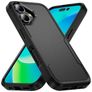 Mobigear Heavy Armor Coque iPhone 16 Coque arrière Rigide Anti-Chocs - Noir