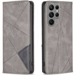 Mobigear Rhombus Slim Housse Samsung Galaxy S23 Ultra Etui - Gris