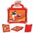 Mobigear Football Coque iPad Air 11 Pouces (2024) Coque arrière en EVA + Bandoulière + Support Amovible - Rouge