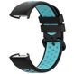 Mobigear Sport Plus Buckle Bracelet Silicone Fitbit Charge 3 Fermeture boucle ardillon - Noir / Turquoise