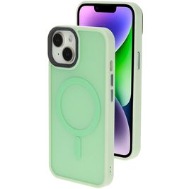 Mobiparts Hardcover Coque iPhone 14 MagSafe Coque arrière Rigide - Satin Light Green