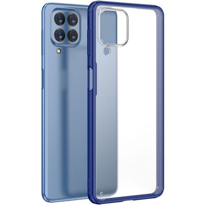 Mobigear Shockproof Coque Samsung Galaxy M53 Coque arrière Rigide - Transparent / Bleu