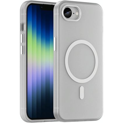 Mobigear Shockproof Coque iPhone 16e MagSafe Coque arrière Rigide - Blanc