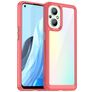 Mobigear Crystal Coque OPPO Reno 7 Lite Coque arrière Rigide - Transparent / Rouge