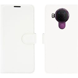 Mobigear Classic Housse Nokia 5.4 Etui Porte-Monnaie - Blanc