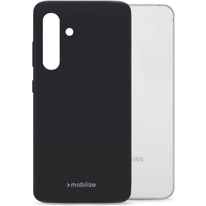 Mobilize Rubber Gelly Coque Samsung Galaxy S24 FE Coque arrière en TPU Souple - Noir