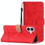 Mobigear Stitch iPhone 17 Étui Portefeuille - Rouge