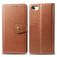 Mobigear Snap Button Housse iPhone SE (2022) Etui Porte-Monnaie - Cognac