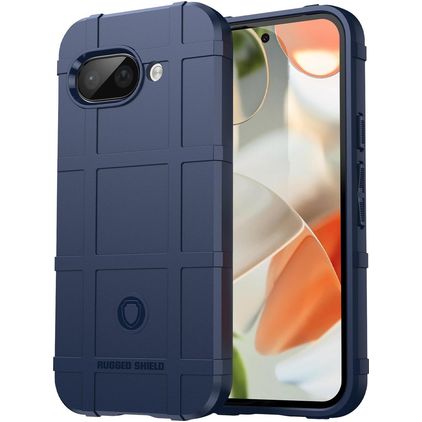 Mobigear Rugged Shield Coque Google Pixel 9a Coque arrière en TPU Souple Anti-Chocs - Bleu