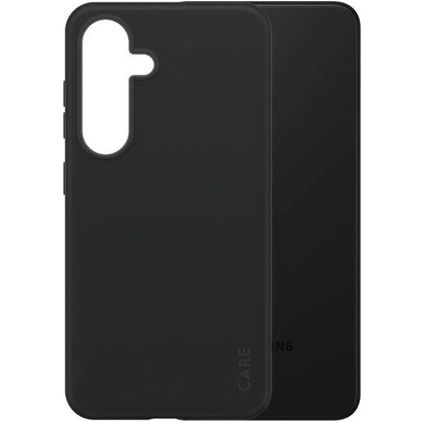 CARE by PanzerGlass Fashionable Coque Samsung Galaxy S24 Coque arrière en Silicone - Noir