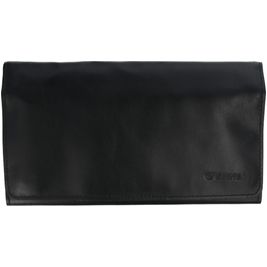 Valenta Faraday Wallet Pochette en Cuir Véritable (max 17 cm x 8 cm) - Etui à insérer - Poche téléphone - Noir