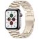 Mobigear Antwerp Bracelet Acier pour Apple Watch Fermeture boucle déployante - 42/41/40/38 mm - Lumière stellaire
