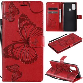 Mobigear Butterfly Housse OPPO A53s Etui Porte-Monnaie - Rouge