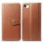 Mobigear Snap Button Housse iPhone 7 Etui Porte-Monnaie - Cognac