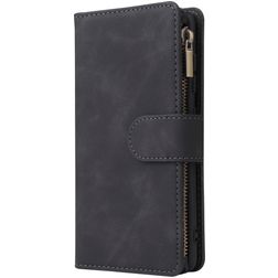 Mobigear Zipper Samsung Galaxy A41 Étui Portefeuille - Noir