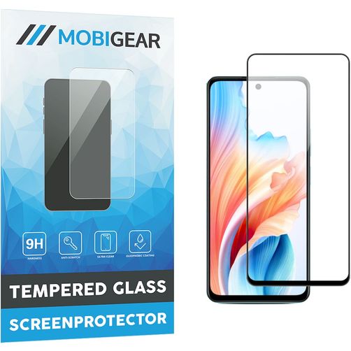 Mobigear Premium OPPO A38 Verre trempé Protection d'écran - Compatible coque - Noir
