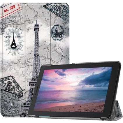 Mobigear Tri-Fold Coque Lenovo Tab E8 Etui - tour Eiffel