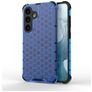 Mobigear Honeycomb Coque Samsung Galaxy S24 Coque arrière Rigide Anti-Chocs - Bleu
