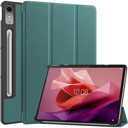 Mobigear Tri-Fold Coque Lenovo Tab P12 Etui - Vert