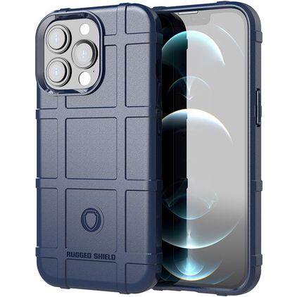 Mobigear Rugged Shield Coque iPhone 13 Pro Coque arrière en TPU Souple Anti-Chocs - Bleu